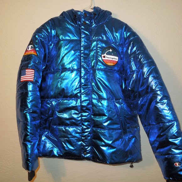 Nasa Metallic Puffer Jacket | Poshmark